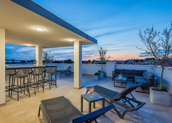 Premium Ventus Rosa - Bora Penthouse Apartman Zadar